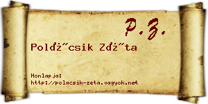 Polácsik Zéta névjegykártya